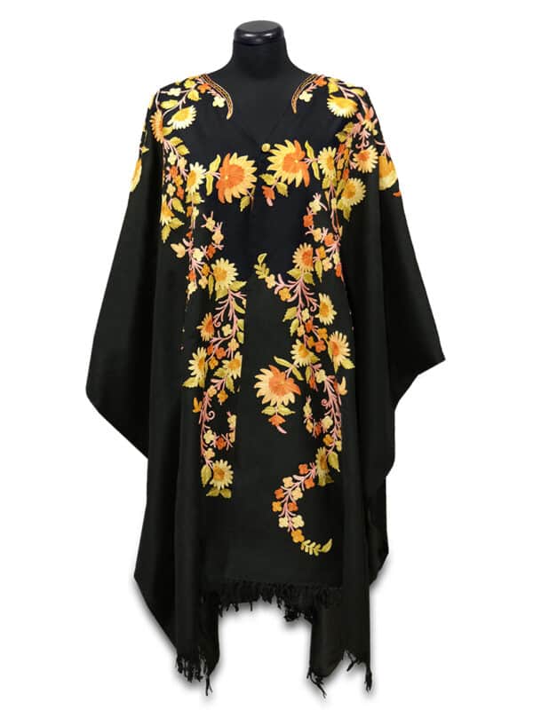 Virágmintás női poncsó