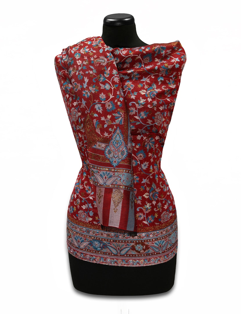 Piros modál selyem stóla - TMK96-SP-noi-modal-selyem-sal-indiabol-a