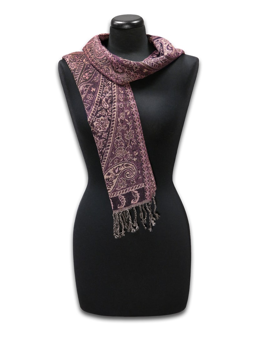 Női lila gyapjú stóla - TWJ78-L1-keskeny-noi-gyapju-sal-indiabol-a