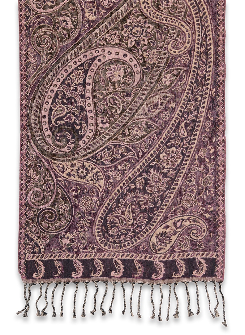 Női lila gyapjú stóla - TWJ78-L1-keskeny-noi-gyapju-sal-indiabol-e