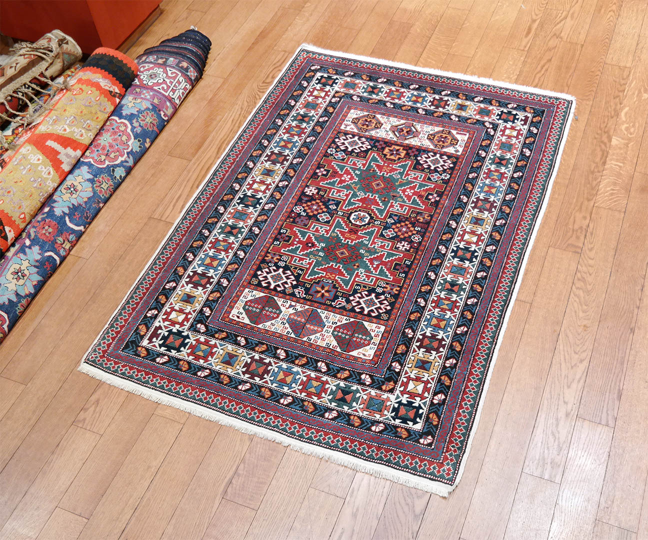 Vintage Kaukázusi szőnyeg 164 x 115 cm - KR-2346-kaukazusi-szonyeg-r