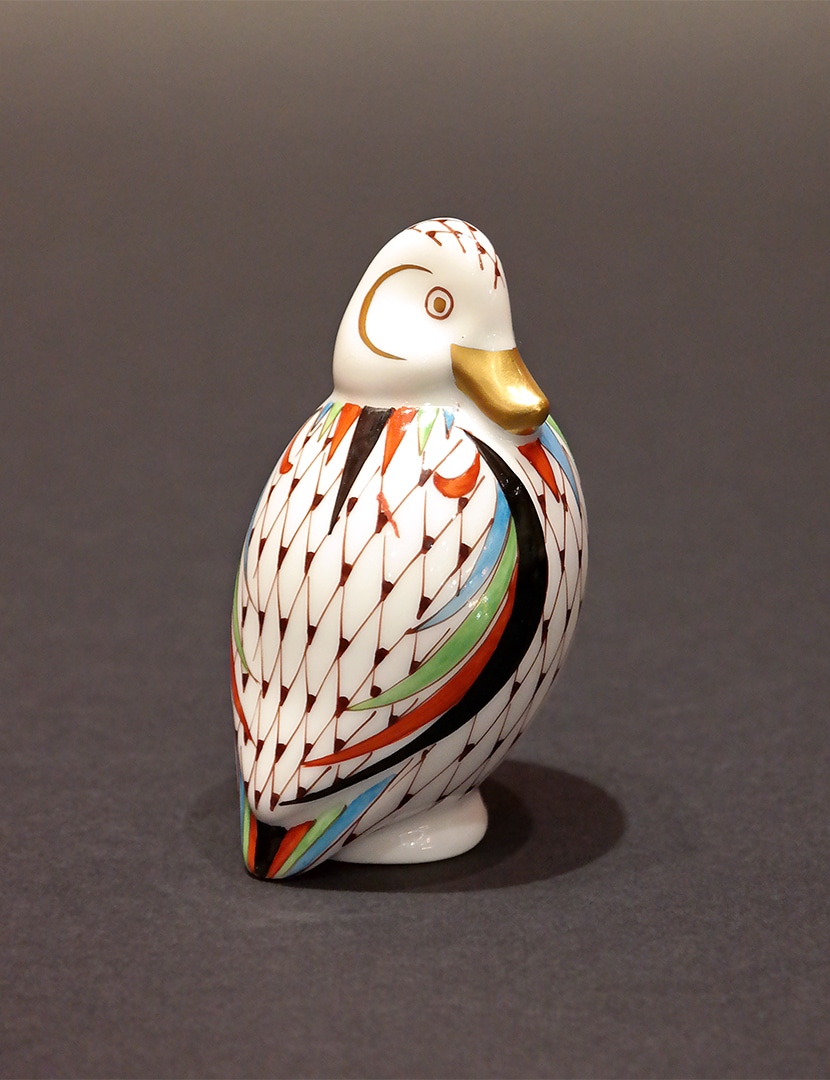 Hollóházi Garden mintás gácsér - KR2277-hollohazi-garden-mintas-kacsa-figura-a