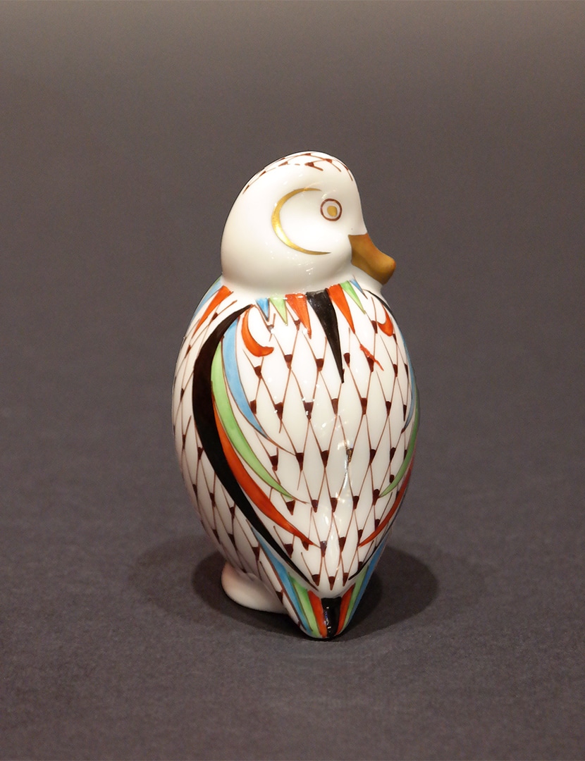 Hollóházi Garden mintás gácsér - KR2277-hollohazi-garden-mintas-kacsa-figura-b