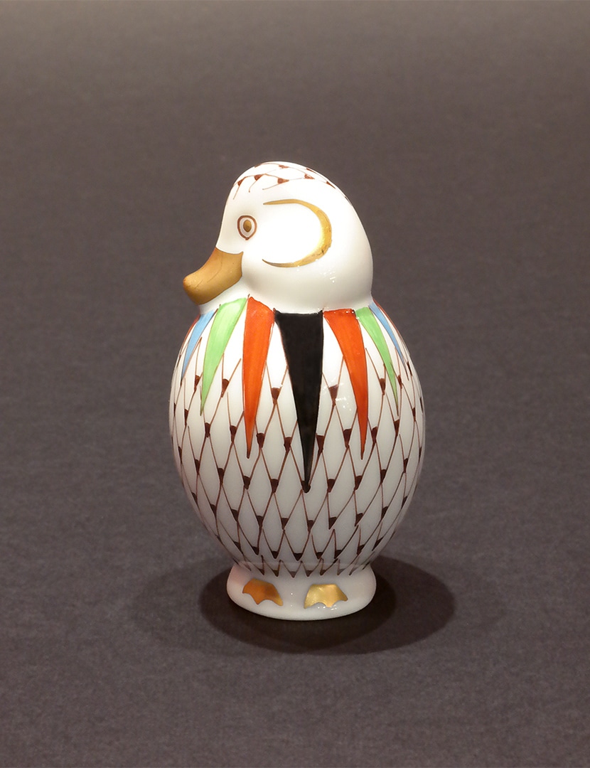 Hollóházi Garden mintás gácsér - KR2277-hollohazi-garden-mintas-kacsa-figura-ee