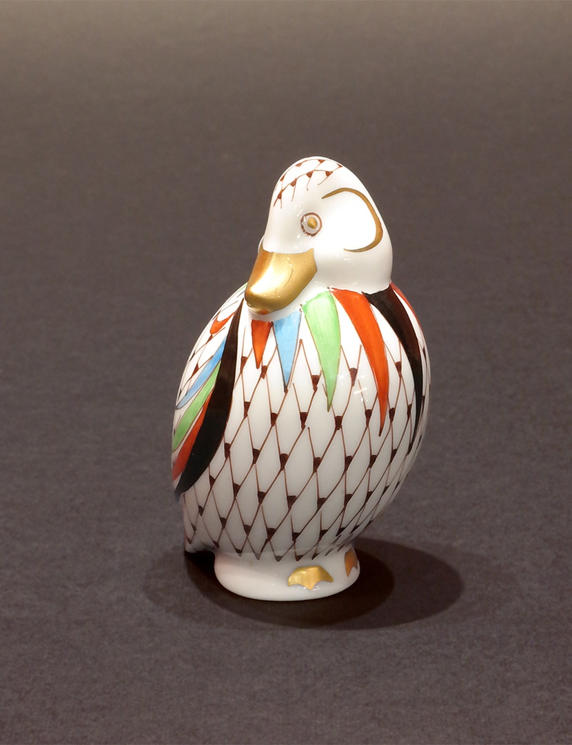 Hollóházi Garden mintás gácsér - KR2277-hollohazi-garden-mintas-kacsa-figura-f