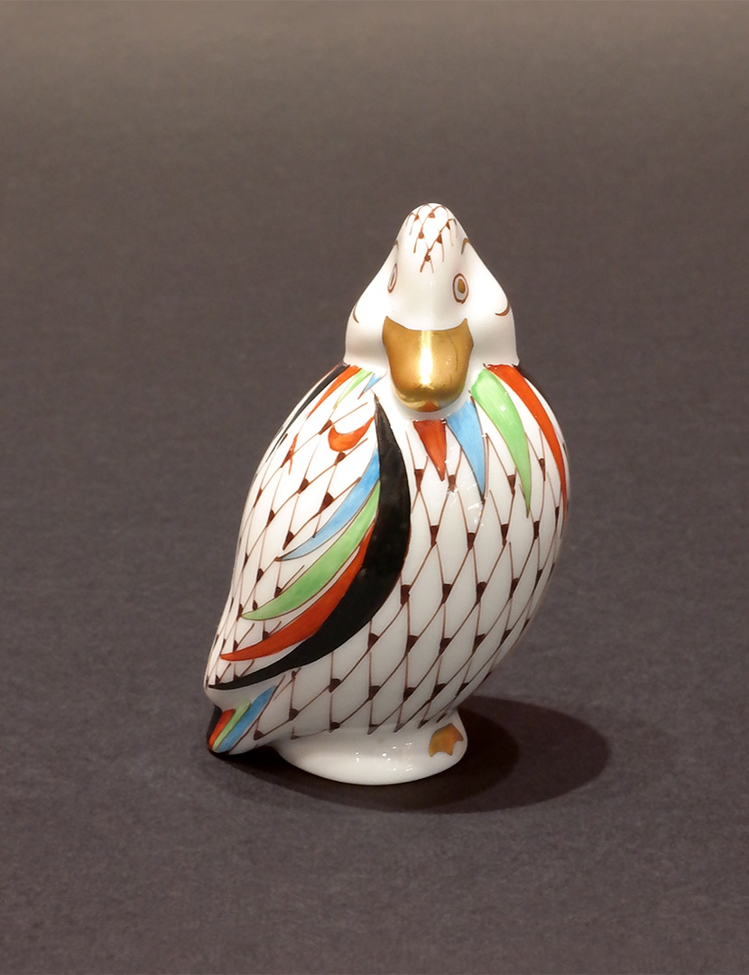 Hollóházi Garden mintás gácsér - KR2277-hollohazi-garden-mintas-kacsa-figura-g