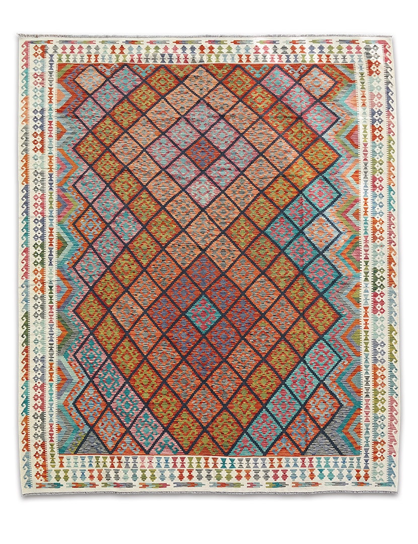 Kilim szövött szőnyeg 378 x 311 cm - SPM30-1831-maimana-kilim-kezi-szovesu-gyapju-szonyeg-pakisztanbol-a