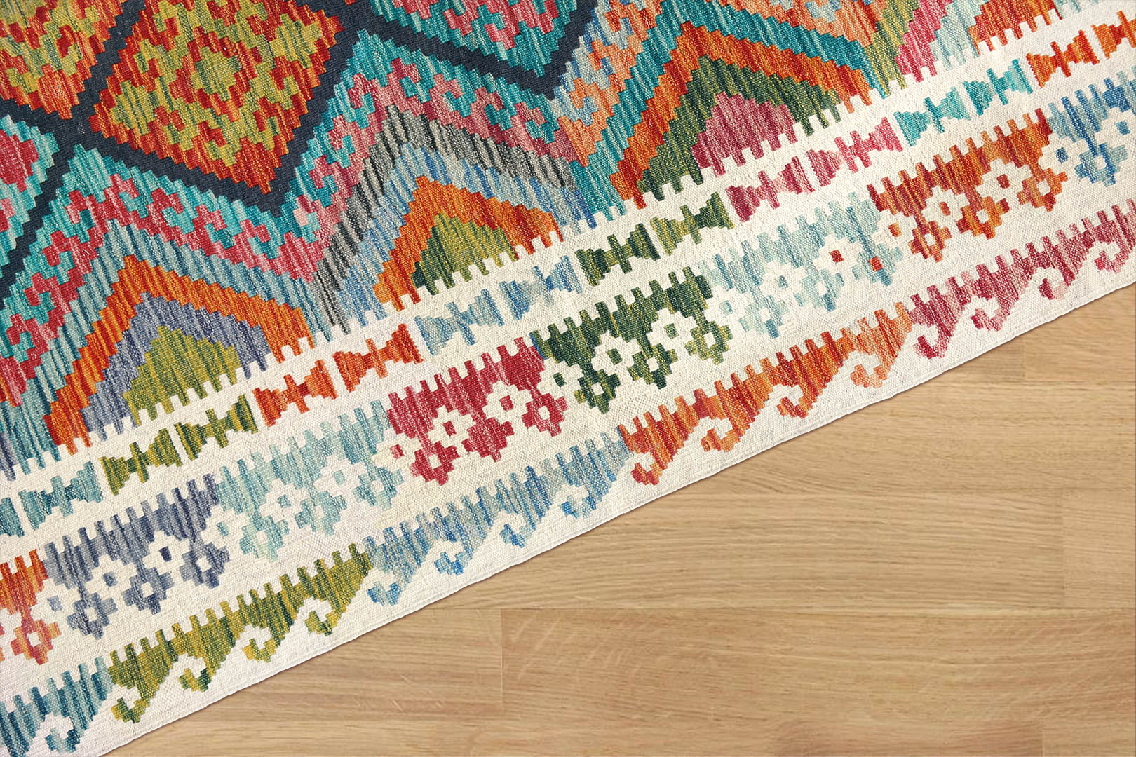 Kilim szövött szőnyeg 378 x 311 cm - SPM30-1831-maimana-kilim-kezi-szovesu-gyapju-szonyeg-pakisztanbol-c