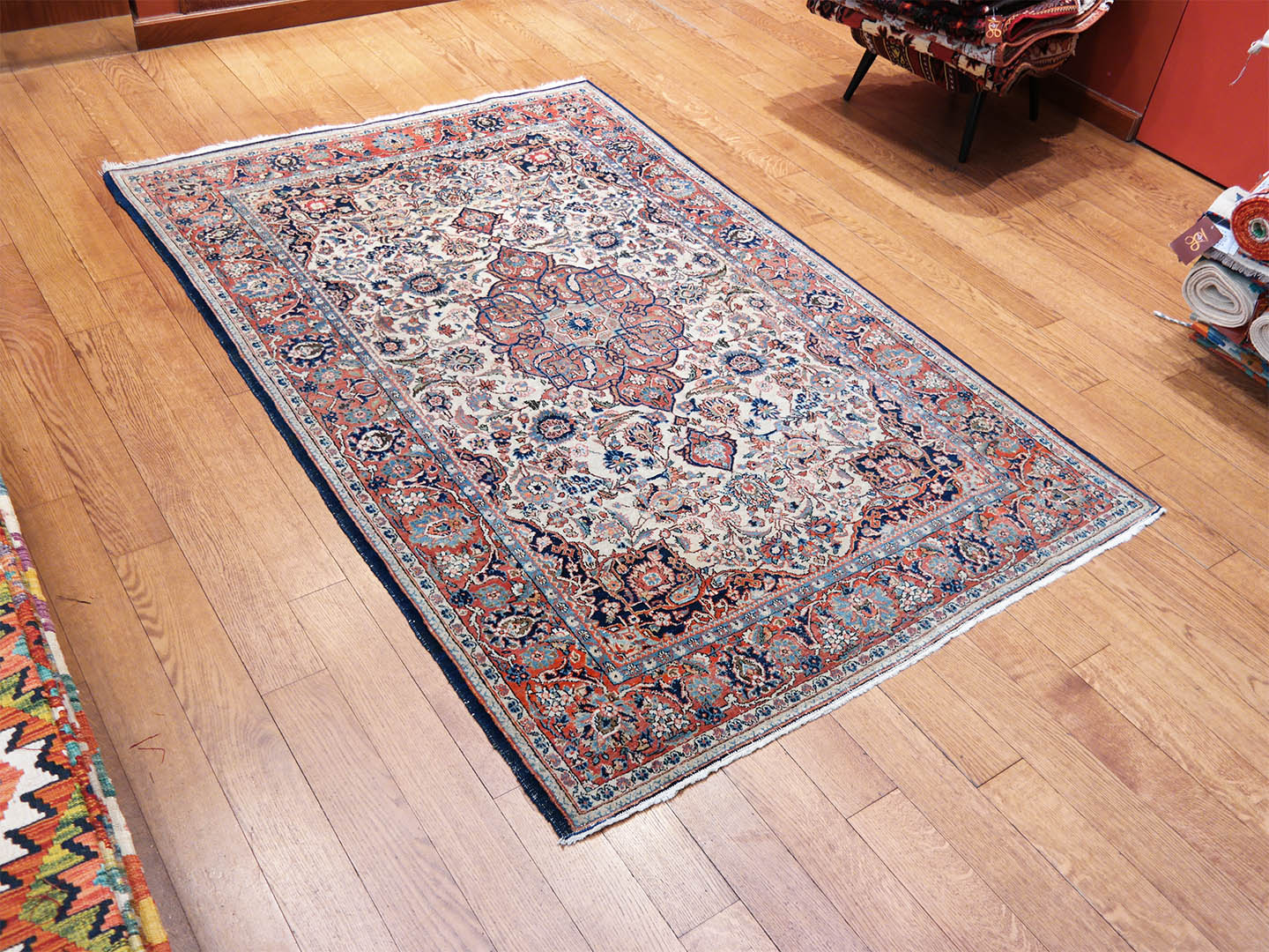 SAMSUNG CSC Kesán perzsa szőnyeg 201 x 132 cm - KR-2121-kesan-kezi-csomozasu-regi-gyapju-szonyeg-perzsiabol-j