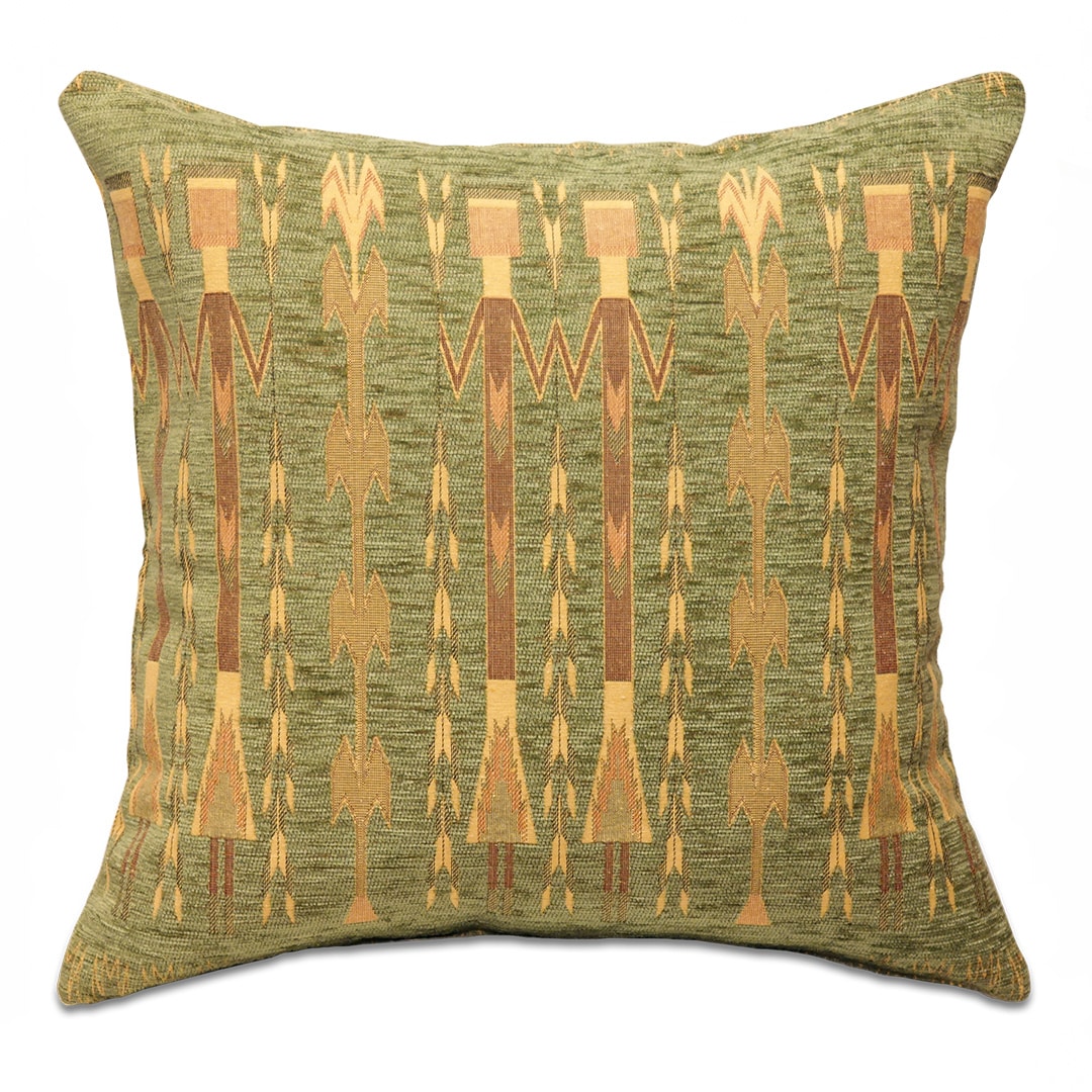 Figurás zöld díszpárna - pk-6003-B-ottoman-diszparna-huzat-torokorszagbol-aa