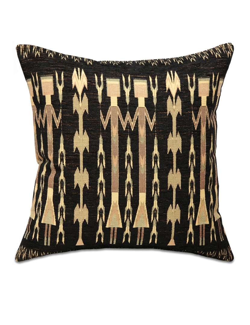 Figurás fekete díszpárna - pk-6004-B-ottoman-diszparna-huzat-torokorszagbol-a