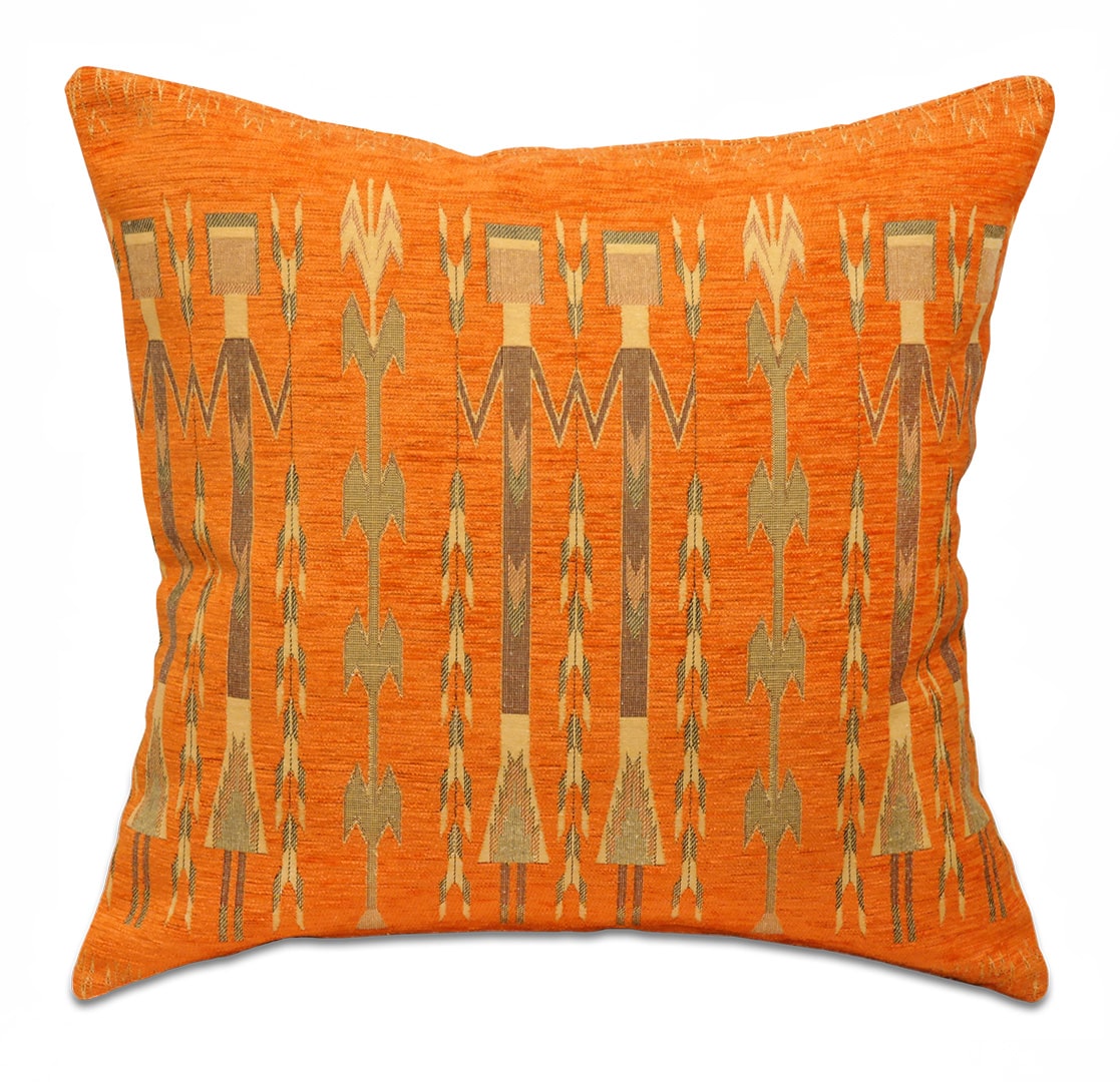 Figurás narancssárga díszpárna - pk-6005-B-ottoman-diszparna-huzat-torokorszagbol-aa