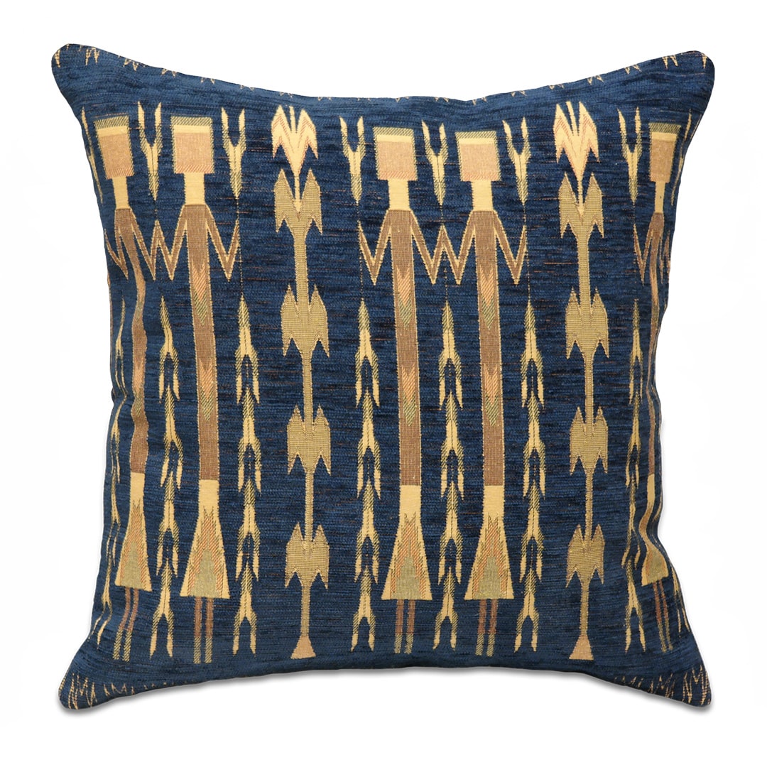 Figurás kék díszpárna - pk-6007-B-ottoman-diszparna-huzat-torokorszagbol-aa