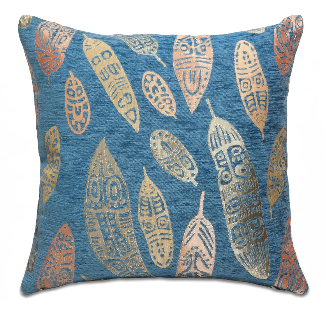 Toll mintás kék díszpárna - pk-6015-B-ottoman-diszparna-huzat-torokorszagbol-aa