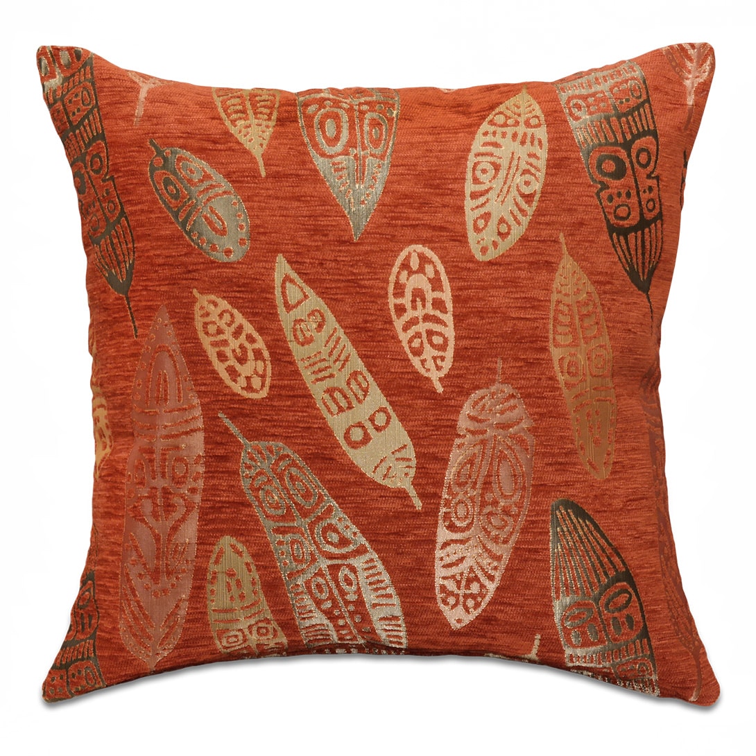 Toll mintás terrakotta díszpárna - pk-6016-B-ottoman-diszparna-huzat-torokorszagbol-aa
