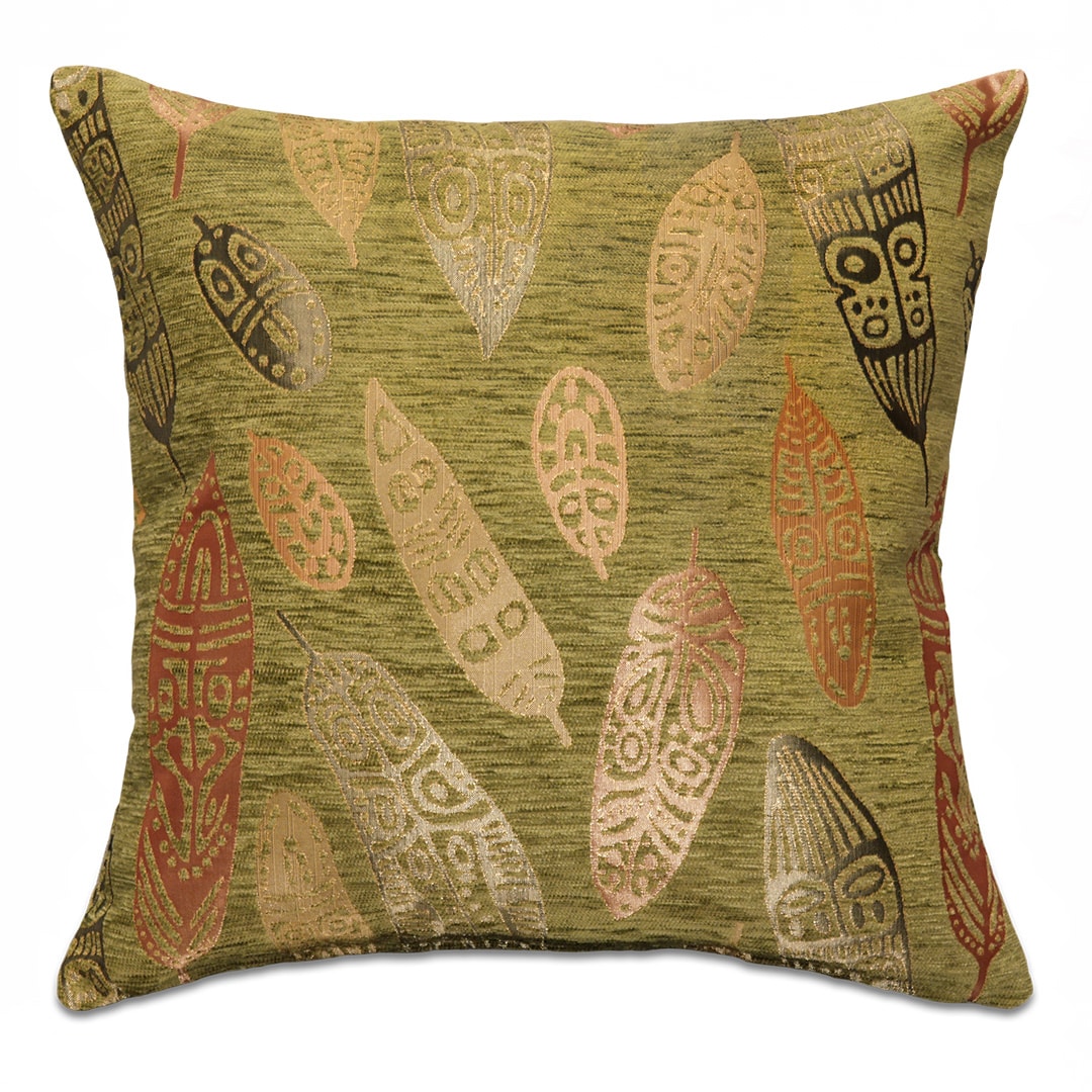 Toll mintás zöld díszpárna - pk-6017-B-ottoman-diszparna-huzat-torokorszagbol-aa