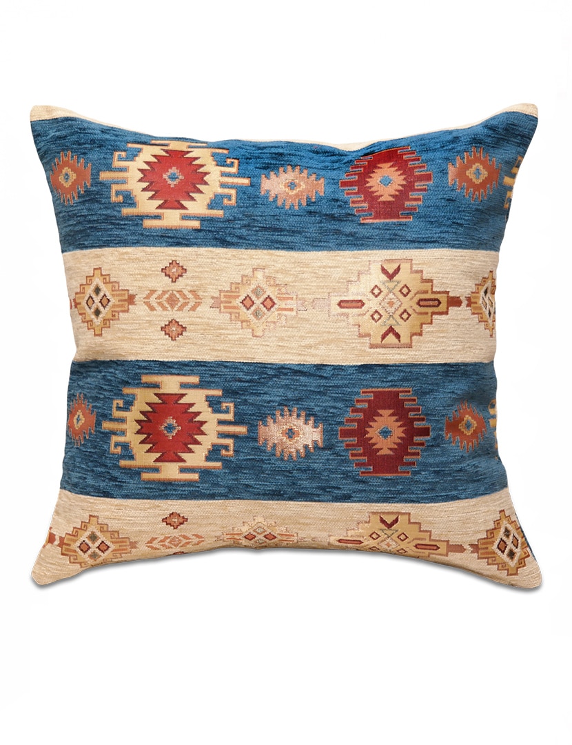 Kék csíkos díszpárna - pk-6025-B-ottoman-diszparna-huzat-torokorszagbol-a