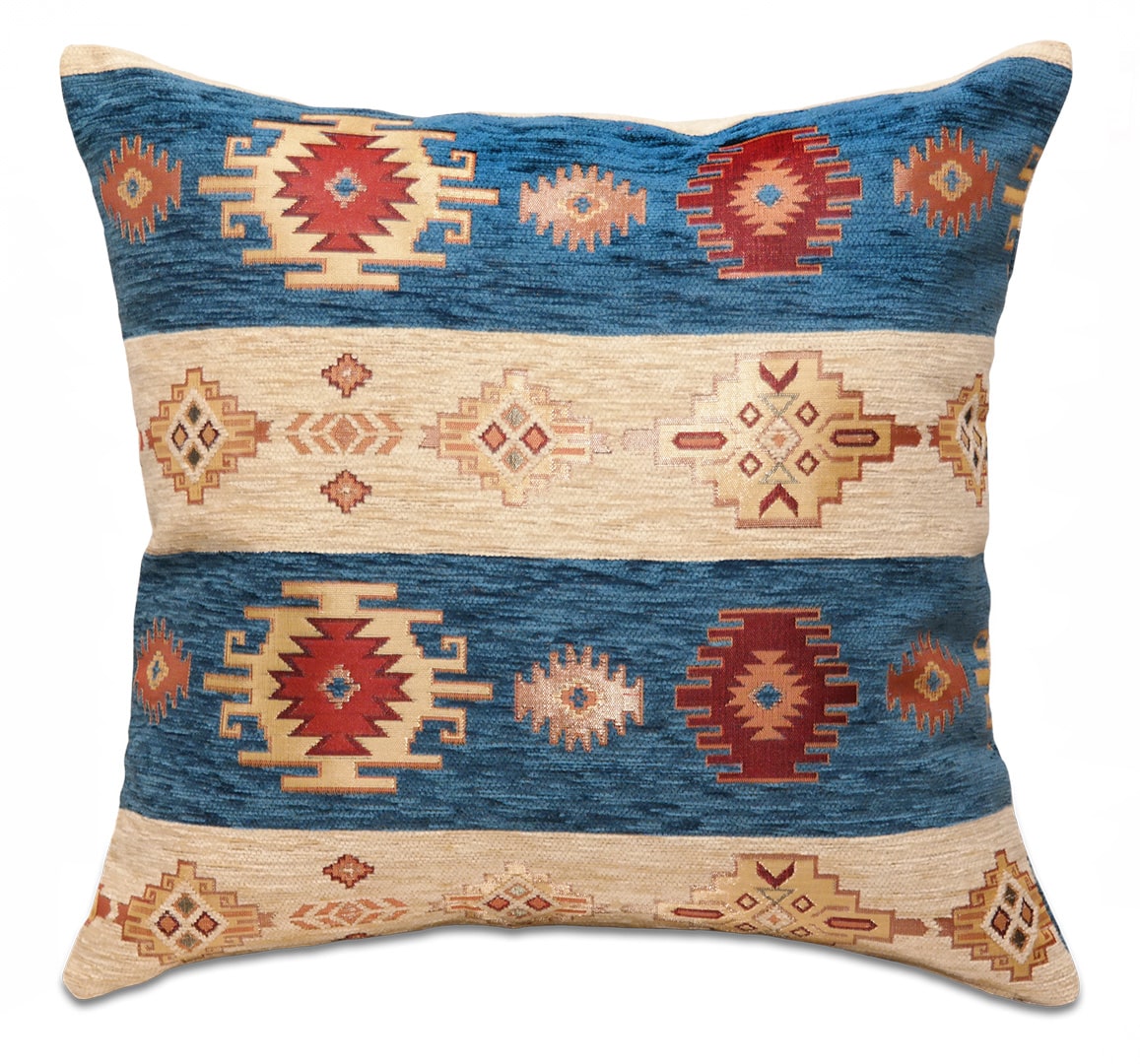 Kék csíkos díszpárna - pk-6025-B-ottoman-diszparna-huzat-torokorszagbol-aa