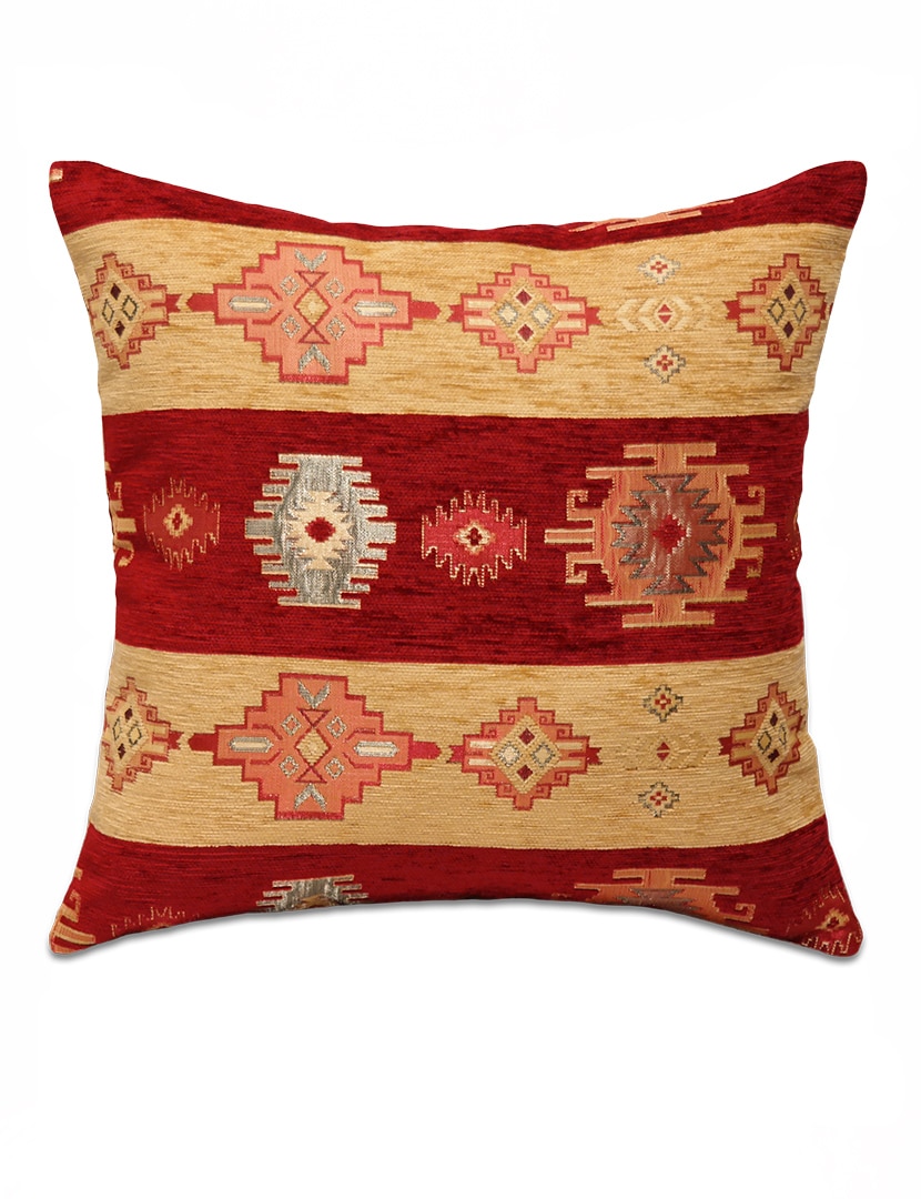 Tűzpiros csíkos díszpárna - pk-6030-BX-ottoman-diszparna-huzat-torokorszagbol-a