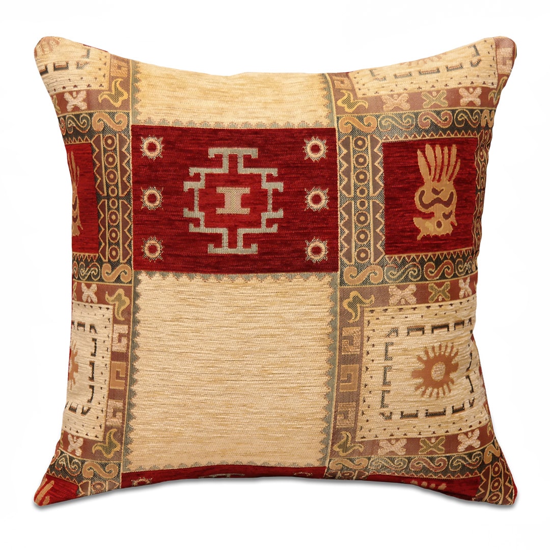 Piros kockás díszpárna - pk-6035-B-ottoman-diszparna-huzat-torokorszagbol-aa