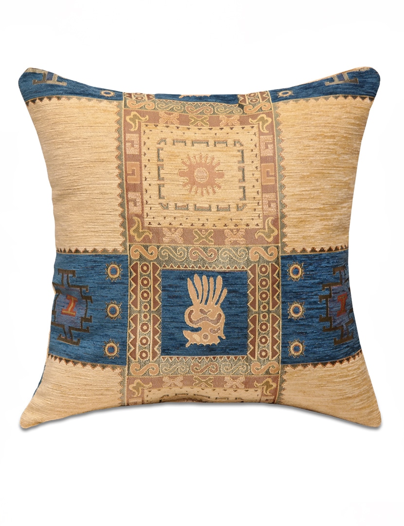 Kék kockás díszpárna - pk-6037-B-ottoman-diszparna-huzat-torokorszagbol-a