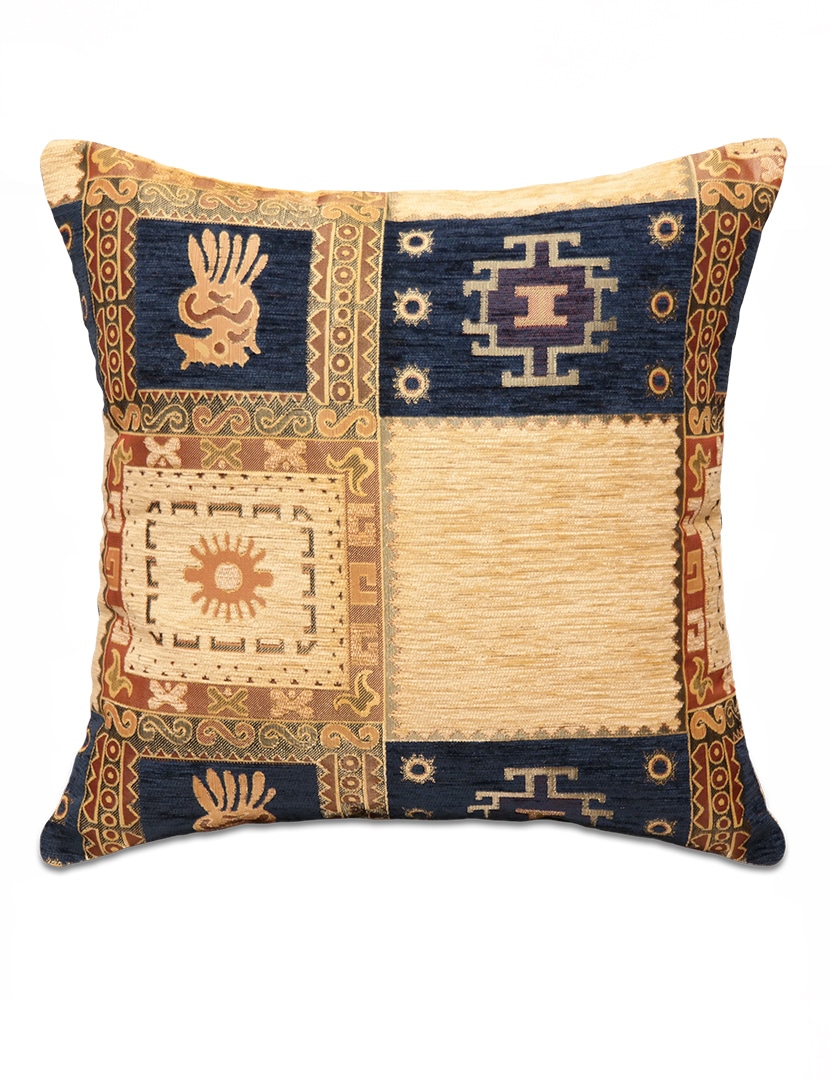 Sötétkék kockás díszpárna - pk-6040-B-ottoman-diszparna-huzat-torokorszagbol-a