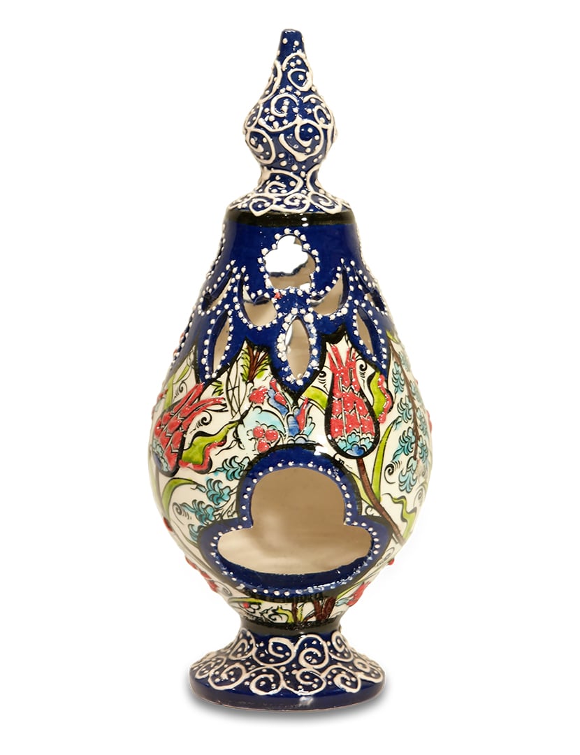 Színes kerámia mécsestartó - GYM-165-01-keramia-mecsestarto-torokorszagbol-a