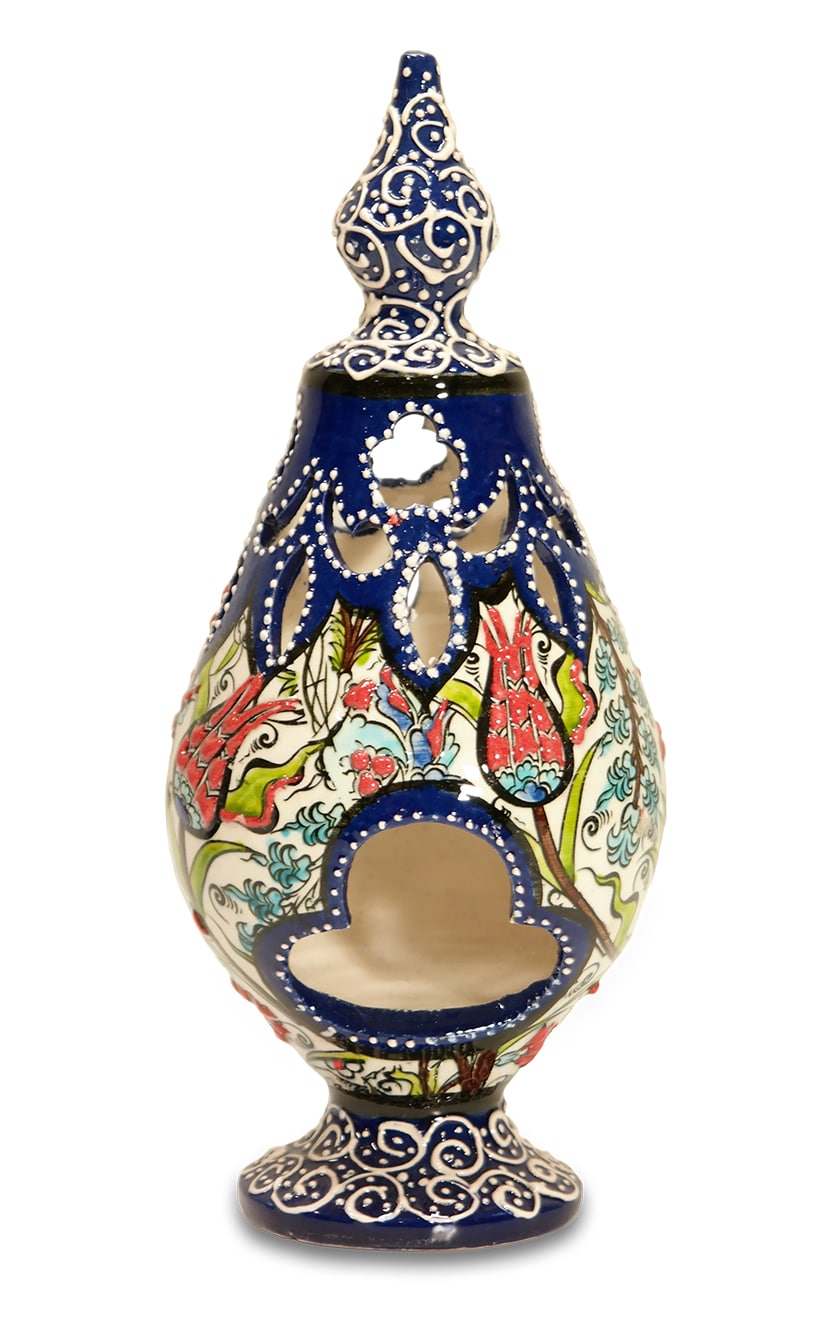 Színes kerámia mécsestartó - GYM-165-01-keramia-mecsestarto-torokorszagbol-aa