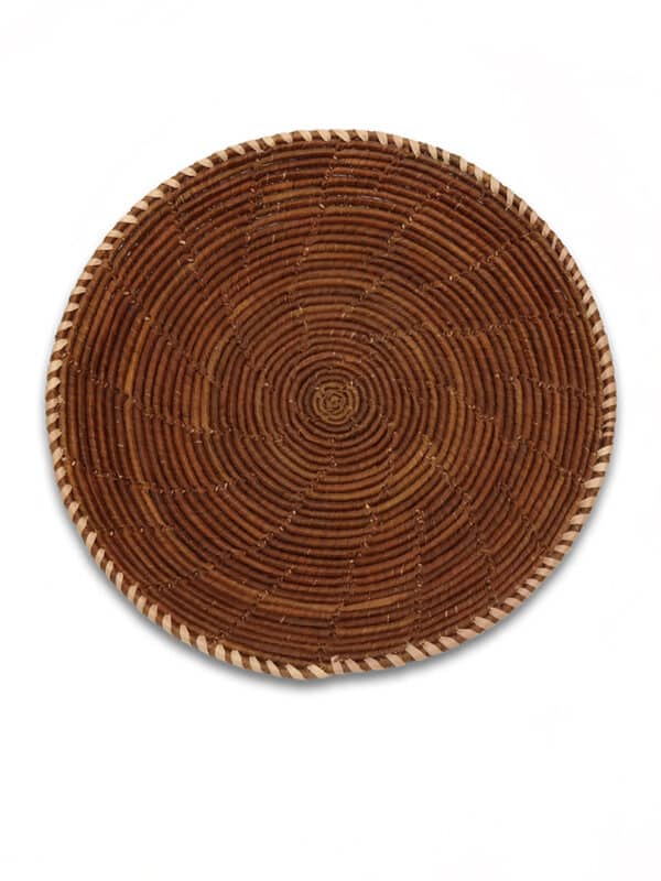 Barna pálmalevél tároló kosár - SPK7-B-fonott-palmalevel-kosar-pakisztanbol-a