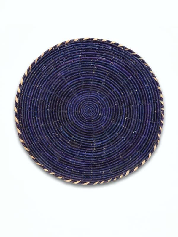 Kék pálmalevél tároló kosár - SPK7-K-fonott-palmalevel-kosar-pakisztanbol-a