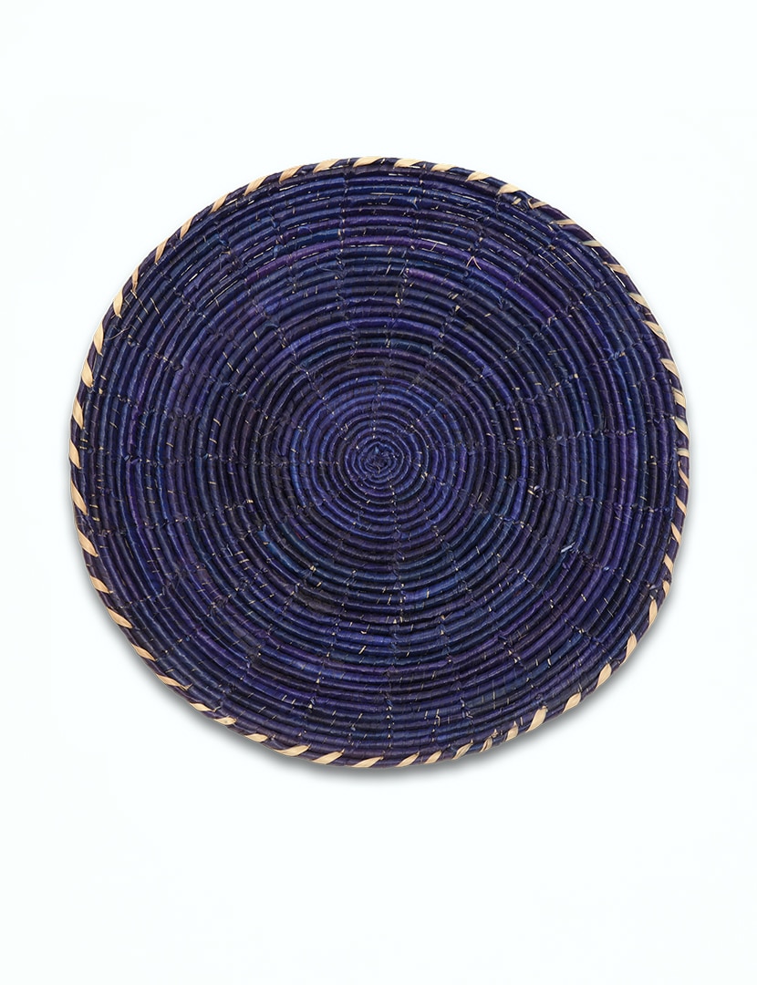 Kék pálmalevél tároló kosár - SPK7-K-fonott-palmalevel-kosar-pakisztanbol-a