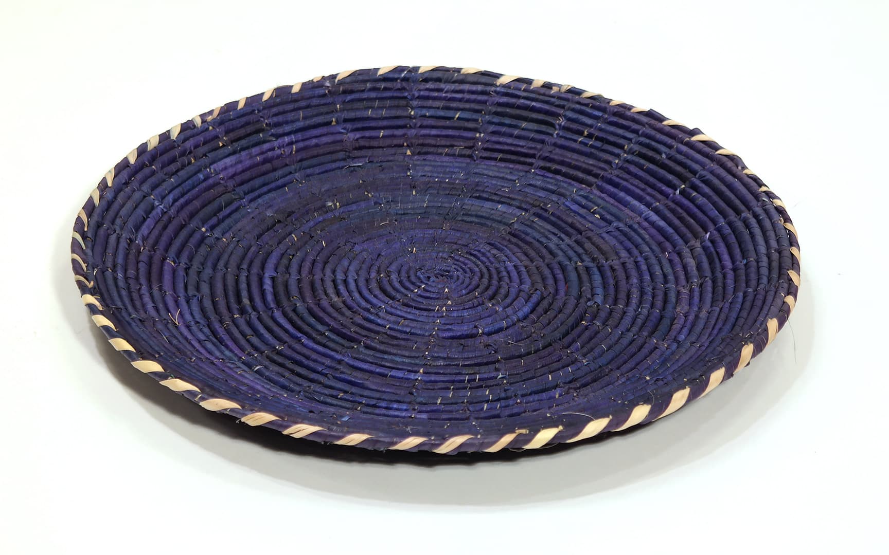 Kék pálmalevél tároló kosár - SPK7-K-fonott-palmalevel-kosar-pakisztanbol-b