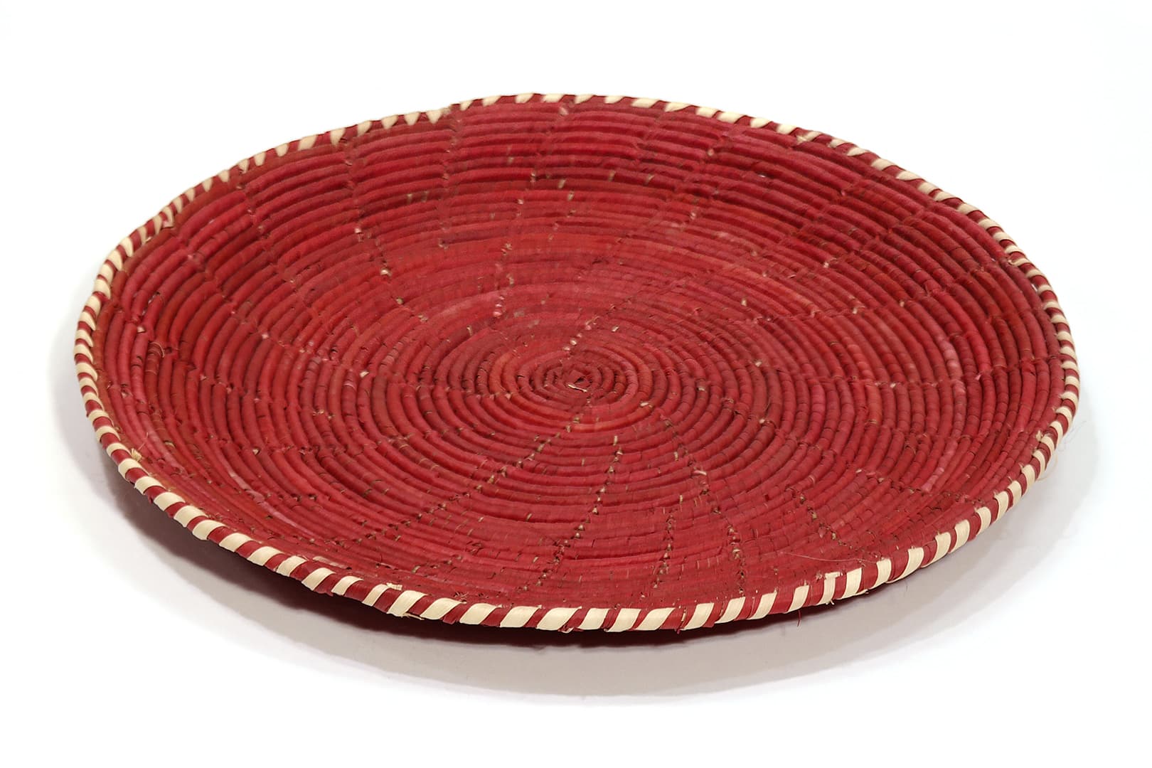 Piros pálmalevél tároló kosár - SPK7-P-fonott-palmalevel-kosar-pakisztanbol-b