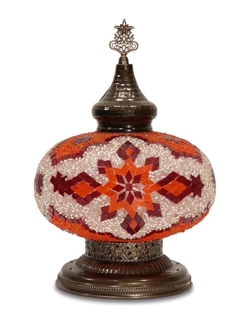 Nagy narancssárga asztali lámpa - TM232K-NP1-mozaikuveg-lampa-torkorszagbol-a