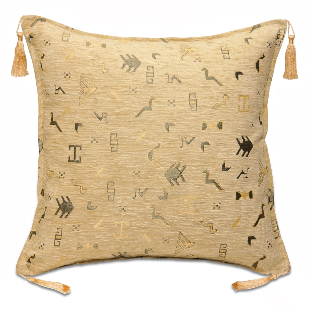 Apró mintás sárga díszpárna - pk-1035-ottoman-diszparna-huzat-torokorszagbol-aa