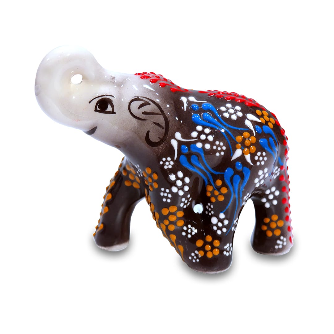 Grafitszürke kerámia elefánt - CE465-FSZ1-keramia-elefant-torokorszagbol-aa