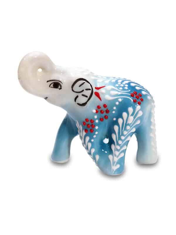 Kék kerámia elefánt - CE465-K2-keramia-elefant-torokorszagbol-a