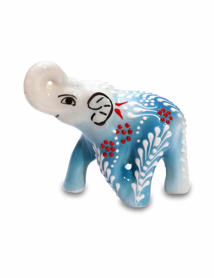 Kék kerámia elefánt - CE465-K2-keramia-elefant-torokorszagbol-a
