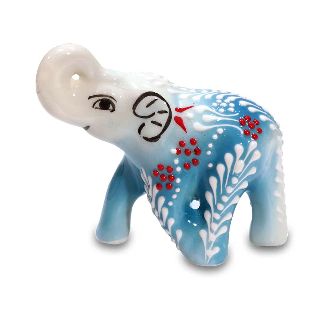 Kék kerámia elefánt - CE465-K2-keramia-elefant-torokorszagbol-aa
