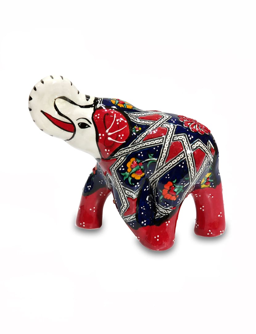 Színes kerámia elefánt - CE52-PKF1-keramia-elefant-torokorszagbol-a