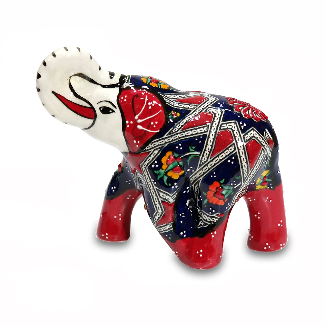 Színes kerámia elefánt - CE52-PKF1-keramia-elefant-torokorszagbol-aa