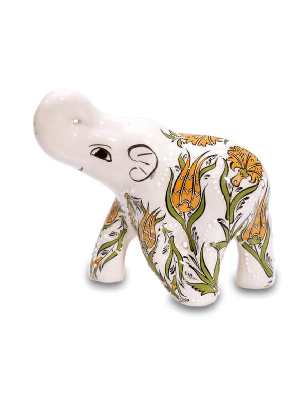 Sárga kerámia elefánt - CE65-FEZS1-keramia-elefant-torokorszagbol-a