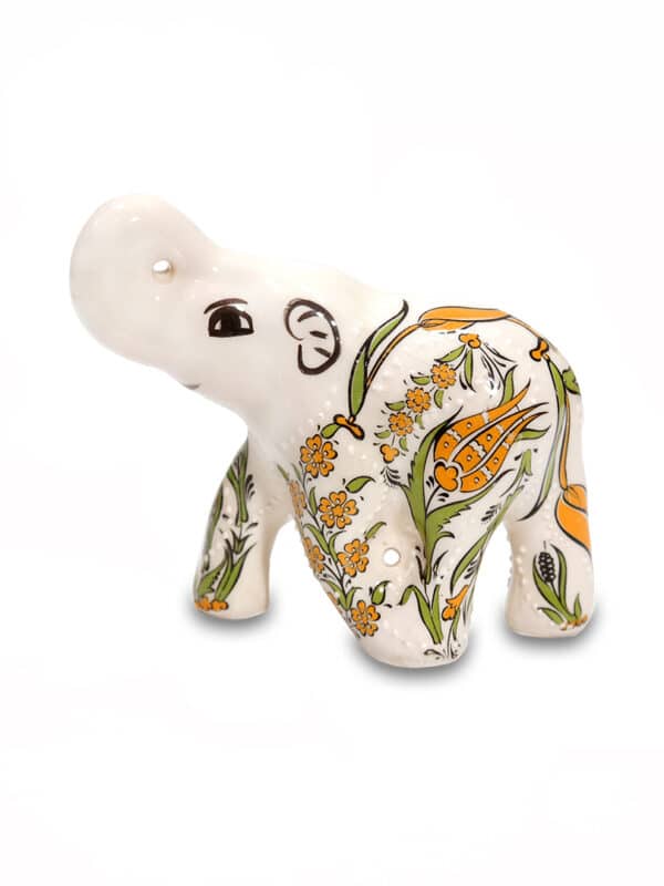 Napsárga kerámia elefánt - CE65-FEZS2-keramia-elefant-torokorszagbol-a