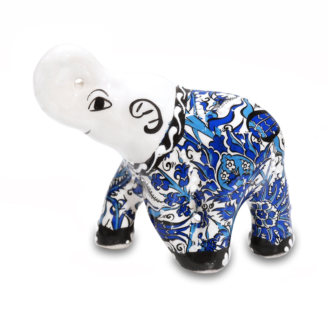 Királykék kerámia elefánt - CE65-FK1-keramia-elefant-torokorszagbol-aa
