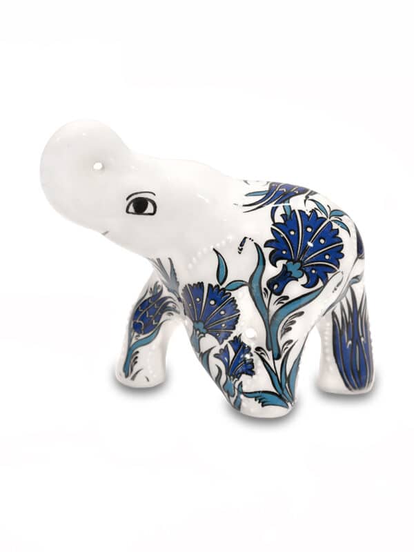 Mélykék kerámia elefánt - CE65-FK2-keramia-elefant-torokorszagbol-a