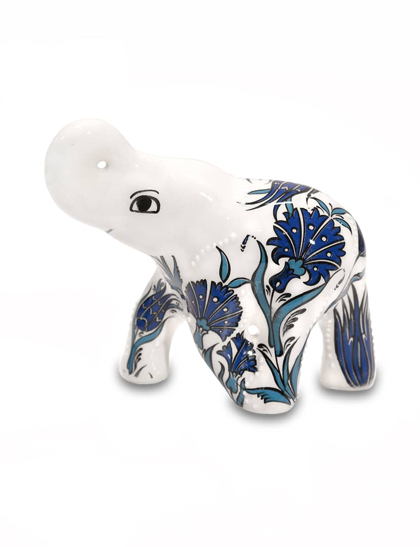 Mélykék kerámia elefánt - CE65-FK2-keramia-elefant-torokorszagbol-a
