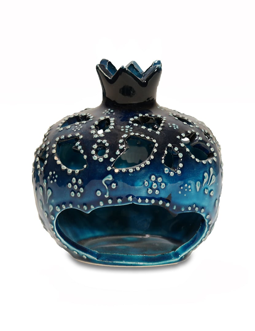 Nagy gránátalma mécsestartó - KGY65-K-keramia-mecsestarto-torokorszagbol-a