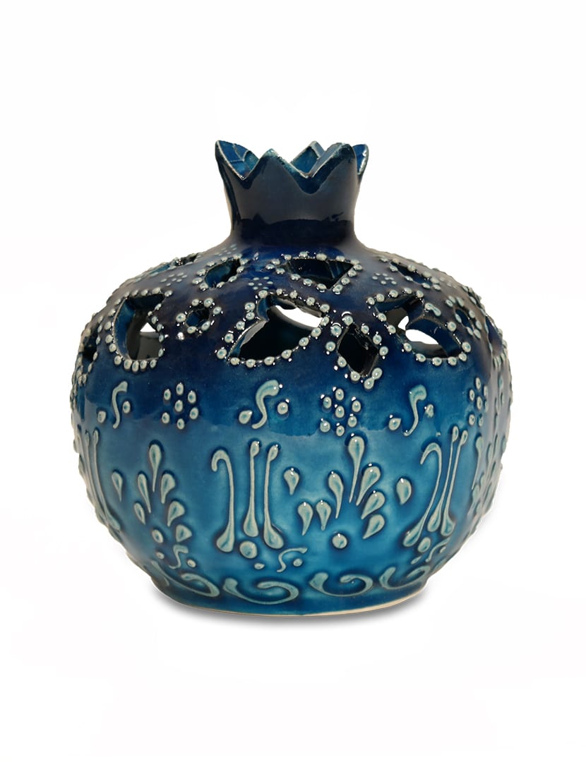 Nagy gránátalma mécsestartó - KGY65-K-keramia-mecsestarto-torokorszagbol-b