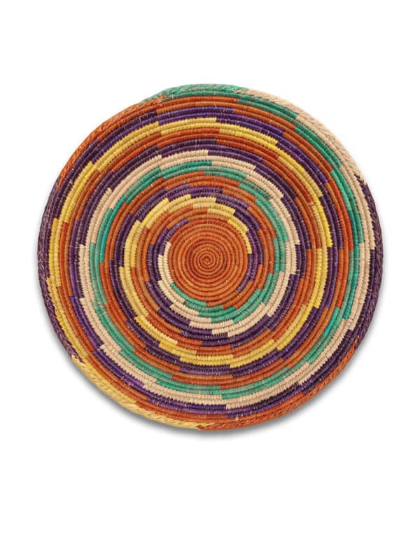 Színes pálmalevél kosár - SPK85-022-fonott-palmalevel-kosar-pakisztanbol-a