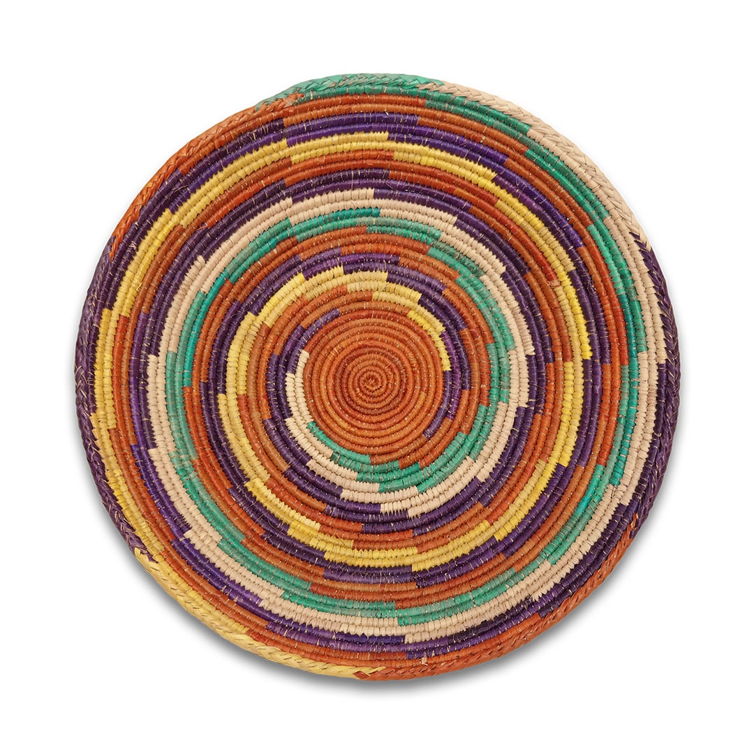 SAMSUNG CSC Színes pálmalevél kosár - SPK85-022-fonott-palmalevel-kosar-pakisztanbol-aa